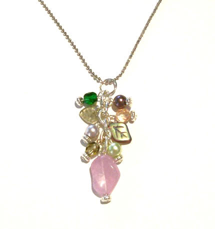 Amethyst Glass Cluster Pendant